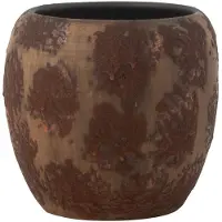 J-Line Flowerpot round terra brown/rust large