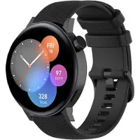Strap-it Luxe siliconen bandje - geschikt voor Huawei Watch GT 2 42mm / GT 3 42mm / GT 3 Pro 43mm - zwart