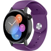 Strap-it Siliconen sport bandje - geschikt voor Huawei Watch GT 2 42mm / GT 3 42mm / GT 3 Pro 43mm - paars