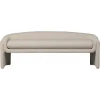 Woood Zone Bankje - Polyester - Beige - 58x160x55