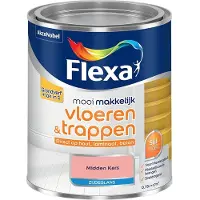 Flexa - Mooi Makkelijk Vloeren & Trappen Zijdeglans - Midden Kers - Mengverf - 750 Ml