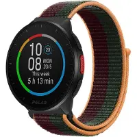 Strap-it Nylon bandje geschikt voor Polar Ignite / Ignite 2 / Ignite 3 / Unite / Polar Pacer - Dark Cherry - Oranje - Groen - Paars