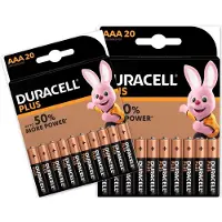 Duracell Plus AAA Alkaline Batterijen - 40 stuks