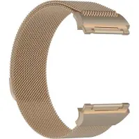 Strap-it Milanees Smartwatch bandje - Geschikt voor Fitbit Ionic Milanese band - champagne - Horlogeband / Polsband / Armband - Maat: Maat S