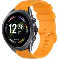 Strap-it Luxe siliconen bandje - geschikt voor Fossil Gen 5 / Gen 5e 44mm / Gen 6 44mm - oranje