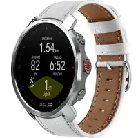 Strap-it Leren smartwatch bandje - geschikt voor Polar Grit X / Grit X Pro / Vantage M / M2 / M3 / V3 - wit