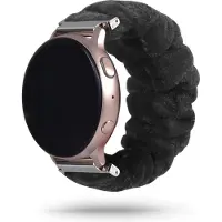 Strap-it Scrunchie bandje - geschikt voor Xiaomi Amazfit Bip / Bip Lite / Bip S / Bip U Pro / GTS 1-2-3-4 / GTR 42mm - zwart