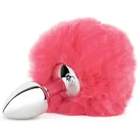 EasyToys Online Only Fox Tail Aluminum Plug - Roze