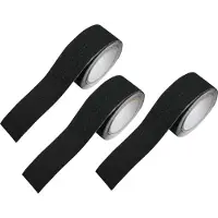 Benson 3x stuks anti-slip tape/ strip/ sticker zwart op rol - 50 mm x 5 meter - Anti-slip tape/rand - Anti uitglijstrips