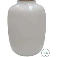 Vase the World Vaas Artic | Large | Glanzend ivory | Mondgeblazen Glas | Ø32,5 x H45 cm