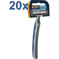 BIC - Flex 3 - Wegwerpscheermesjes - 20 Stuks - Voordeelverpakking
