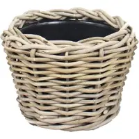 Van der leeden Bloempot Grijs D 20 H 15 Cm