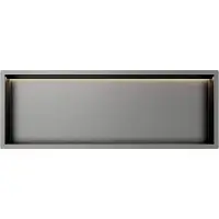 Guido Gusto Gun Metal RVS Inbouwnis 30x90x7cm met RGB verlichting
