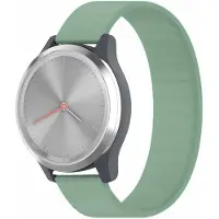 Strap-it Rekbaar siliconen bandje elastisch geschikt voor Garmin Venu 2s / Garmin Vivomove 3s / Garmin Vivoactive 4s bandje - Siliconen bandje - Groen / Lichtgroen