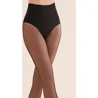Gabriella Panty met Visnet Print - 20 Denier - Zwart - Maat: L - Model: Livia