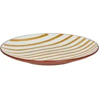 Pomax Mykonos plat bord D20.3cm geel
