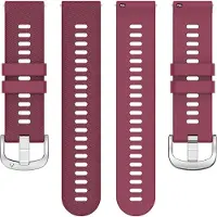 Strap-it Smartwatch siliconen bandje - geschikt voor Garmin Vivoactive 4 (45mm) / Venu 2 / Venu 3 / Forerunner 255 / Forerunner 265 - wijnrood