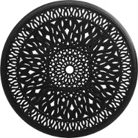 vidaXL Tuintafel 90x90x74 cm gietaluminium zwart