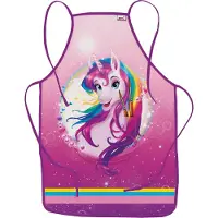 Roth Kinderschürze, ca. 40x60 cm, zum Malen und Basteln, 100% Polyester, Einhornportrait