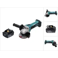 Makita DGA 452 G1 accu haakse slijper 18 V 115 mm + 1x accu 6,0 Ah - zonder oplader