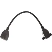 DeLOCK Network Extension Cable S/FTP RJ45 jack to RJ45 jack Cat.6A 25 cm black