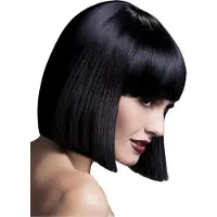 Smiffys Blunt Cut pruik zwart