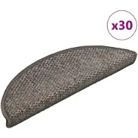 vidaXL Trapmatten zelfklevend Sisal-Look 30 st 56x17x3 cm grijs-beige