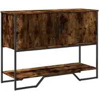 vidaXL Wandtafel 100x35x74,5 cm bewerkt hout gerookt eikenkleurig