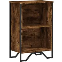 vidaXL Boekenkast 50x31x74,5 cm bewerkt hout gerookt eikenkleurig
