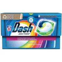 Dash - Stralende Kleuren - Wasmiddel Capsules - All-in-1 Pods - Gekleurde Was - 20 Wasbeurten