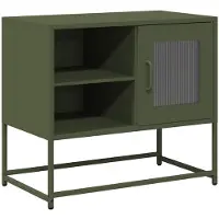 vidaXL Tv-meubel 68x39x60,5 cm staal olijfgroen