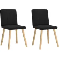 vidaXL Eetkamerstoelen 2 st stof zwart