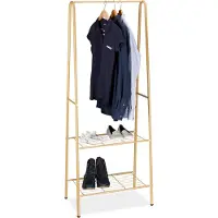 Relaxdays Kledingrek metaal - SANDRA HONINGBRUIN garderobe - kledingstandaard - schoenenrek