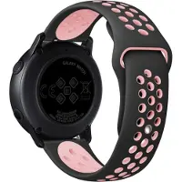 Strap-it Smartwatch bandje 18mm - sport bandje geschikt voor Garmin Vivoactive 4s - 40mm / Vivomove 3s - 39mm / Venu 2s - 40mm - zwart/roze