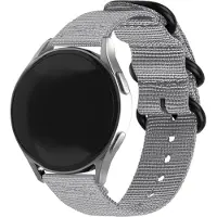 Strap-it Nylon gesp bandje - geschikt voor Xiaomi Watch S1 (Active/Pro) / Watch 2 Pro / Watch S3 / Mi Watch / Amazfit Balance / Bip 5 - grijs