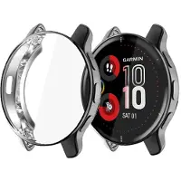 Strap-it TPU case - zwart bescherm hoesje geschikt voor Garmin Venu 2 Plus - zwarte beschermhoes voor Garmin Venu 2 Plus