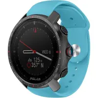 Strap-it Sport siliconen bandje - geschikt voor Polar Vantage M / M2 / M3 / Vantage V3 / Grit X / Grit X Pro / Grit X2 Pro - lichtblauw