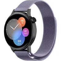 Strap-it Luxe Milanese bandje - geschikt voor Huawei Watch GT 2 42mm / GT 3 42mm / GT 3 Pro 43mm - lichtpaars