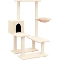 vidaXL Kattenmeubel met sisal krabpalen 94,5 cm crèmekleurig