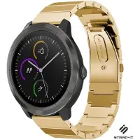 Strap-it Luxe metalen bandje - geschikt voor Garmin Vivoactive 4 45mm / Garmin Venu 2 - goud