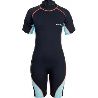 Beco Dames Wetsuit Shorty Tarifa | Achterkant/turkoois - S