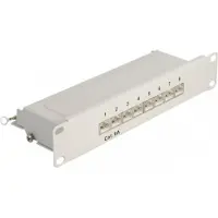 DeLOCK 10 inch patch panel | 8x RJ45 | CAT6a | STP | 1U | grijs