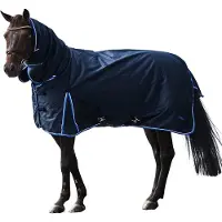 HORZE Glasgow Regendeken Hele hals, 400 gram, Dark Blue,
