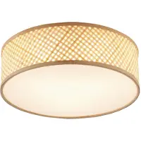 QAZQA Oosterse plafondlamp bamboe naturel 40cm - Tremmo