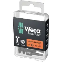 Wera 05057631001 Vierkant-bit Aandrijving: 1/4 (6,3 mm) Uitvoering: Binnen-vierkant (Robertson) 2 25 mm