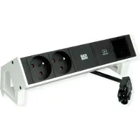 Bachmann DESK2 2xUTE 1xUSB C 30W 1xCM 0,2m GST18 RAL9010