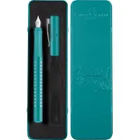 Faber-Castell vulpen - Sparkle - M - in bewaarblik - ocean metallic - FC-201516