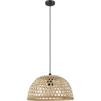 Eglo Hanglamp Claverdon, dimbaar, hout licht, Woon-/ Eetkamer, Hout, Hanglamp
