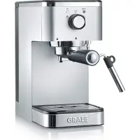 Graef ES400, espressomachine, 1,25 liter, geschikt voor gemalen koffie, 1400 W, roestvrij staal
