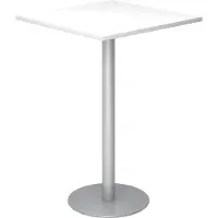 Hjh OFFICE PRO BISTRO H88Q S - Systeem conferentietafel Wit 80 x 80 Zilver